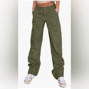 Olive Green Cargo Pants- Size Large